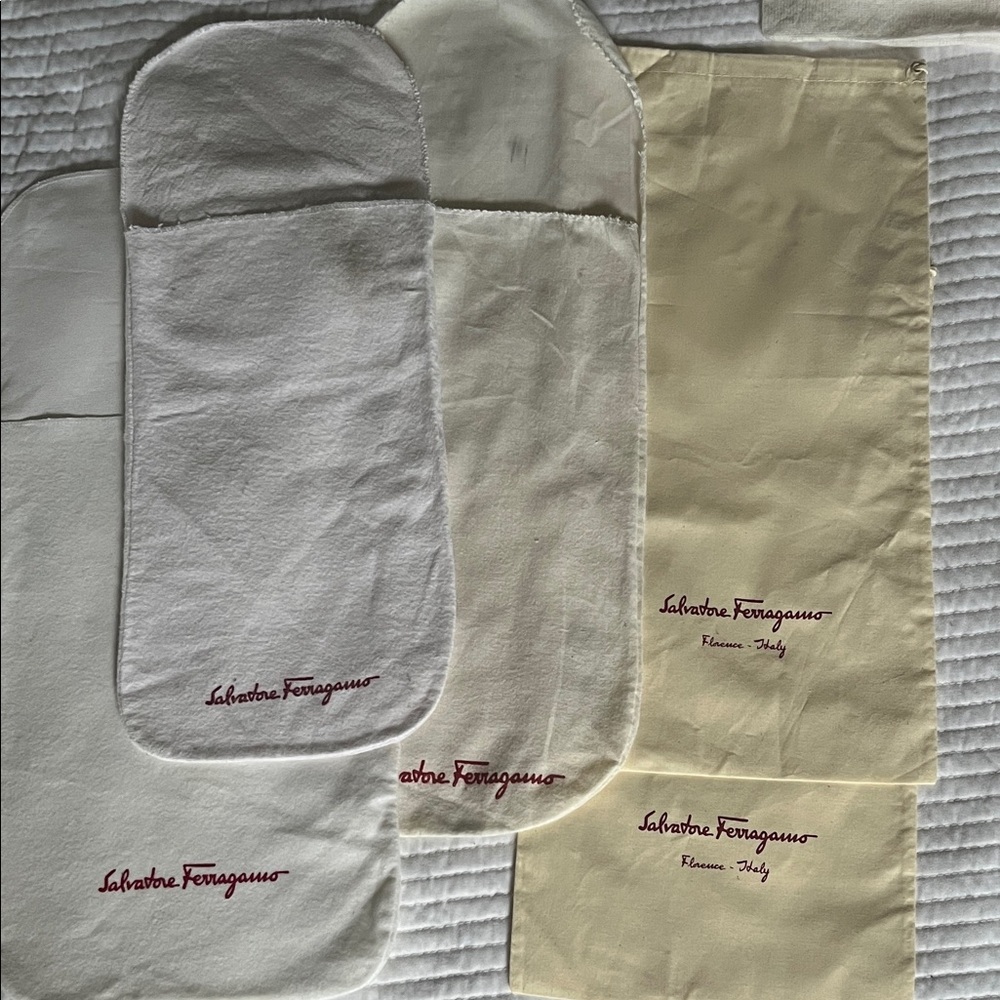 Ferragamo Dust Bag Bundle Two Shoe Size Match 3 are mismatched.